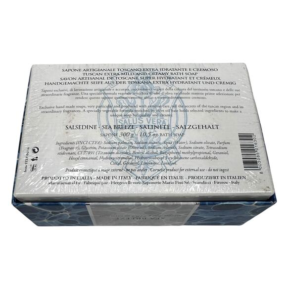 La Florentina Tuscan Sea Breeze Bath Soap Bar 10.5 oz 300g Luxury Boxed New - Picture 2 of 6